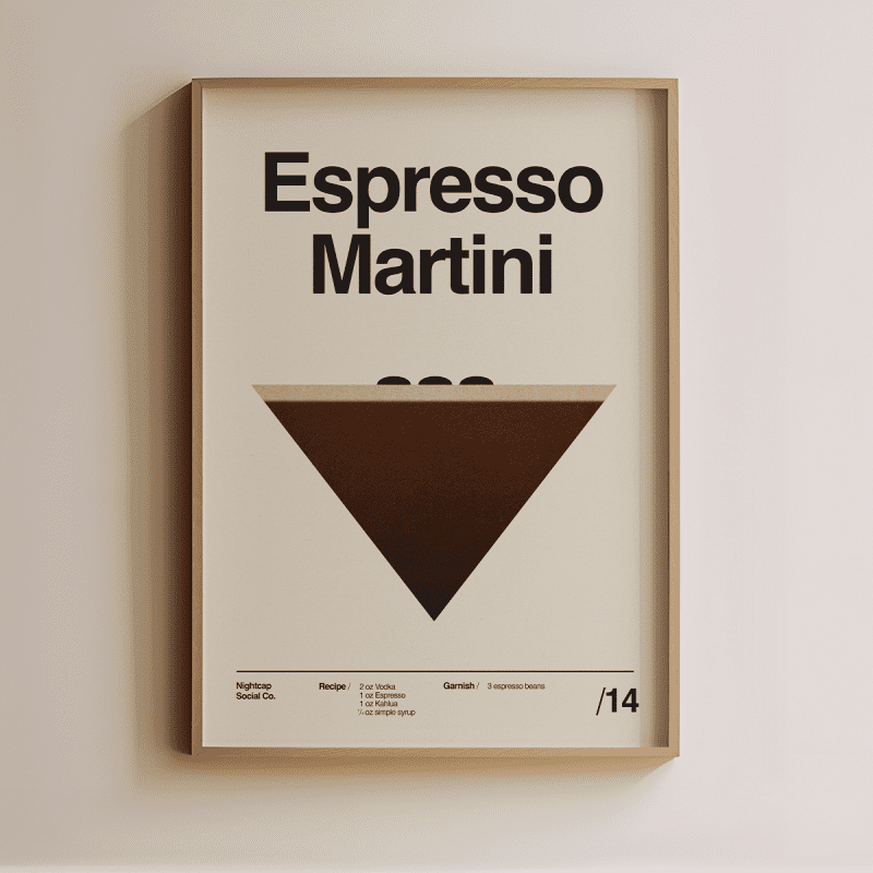 espresso cocktail mockup