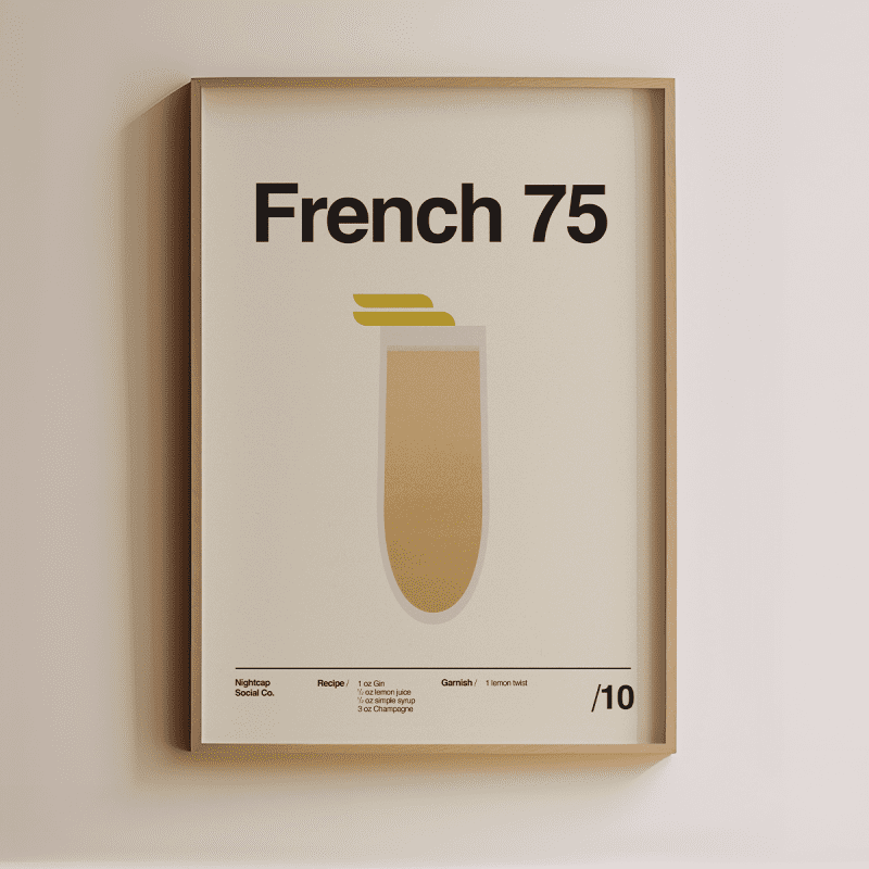 french cocktail mockup