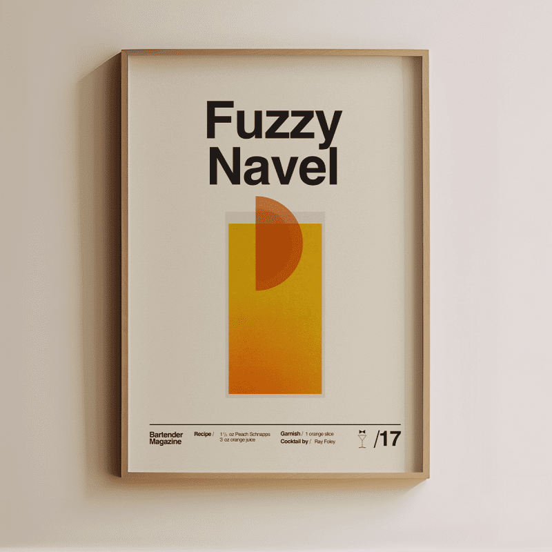 fuzzy cocktail mockup