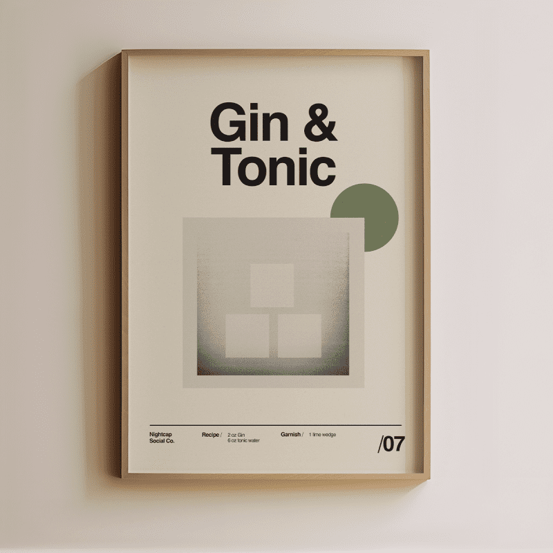 ginandtonic cocktail mockup