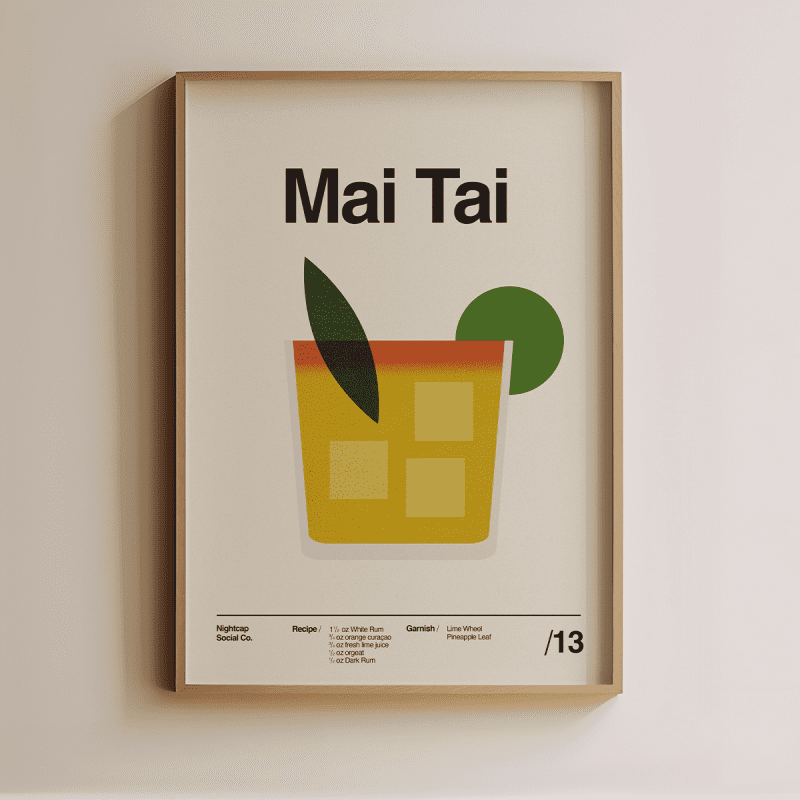 maitai cocktail mockup