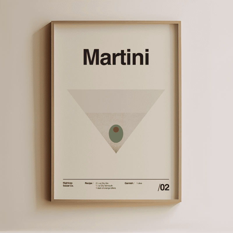 martini cocktail mockup