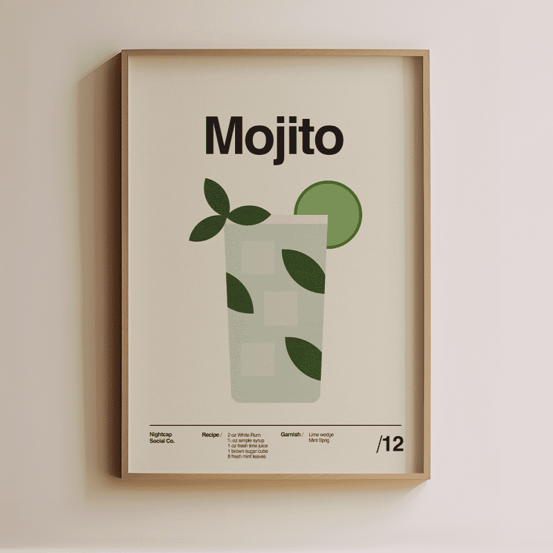 mojito cocktail mockup