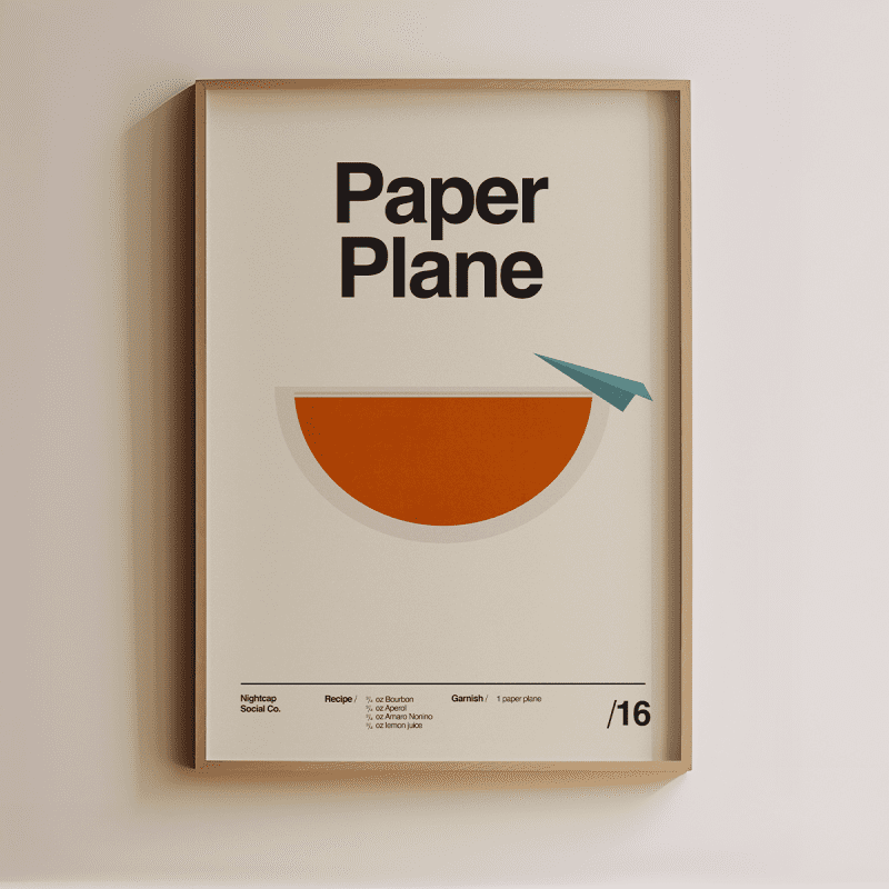 paper cocktail mockup