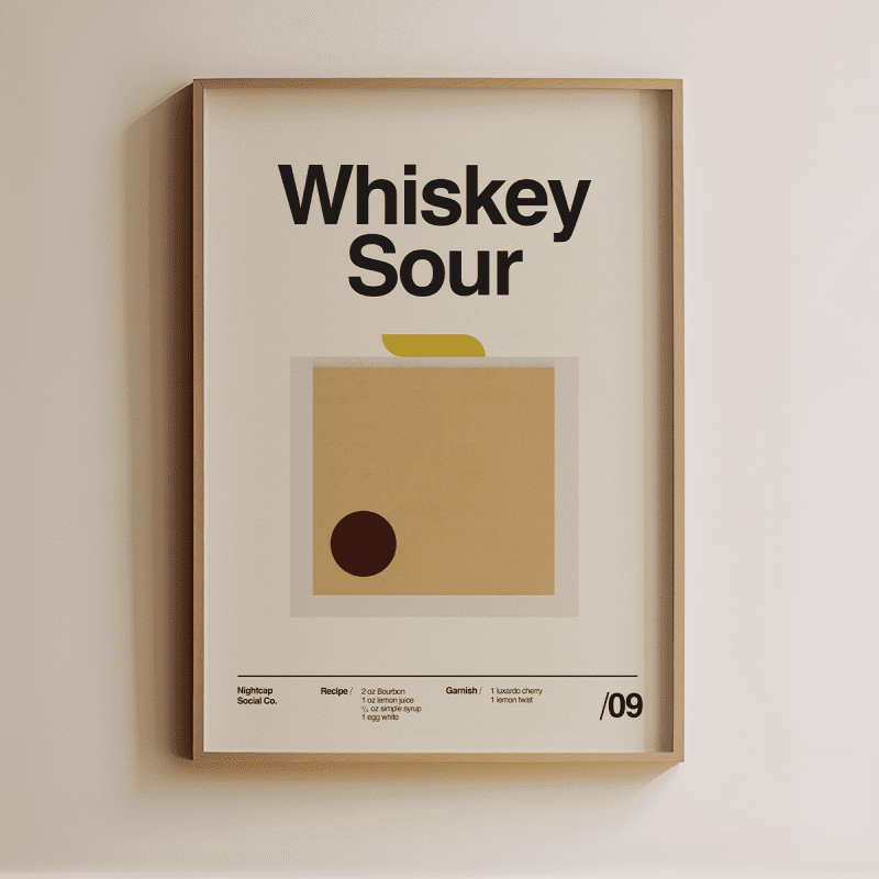 whiskeysour cocktail mockup